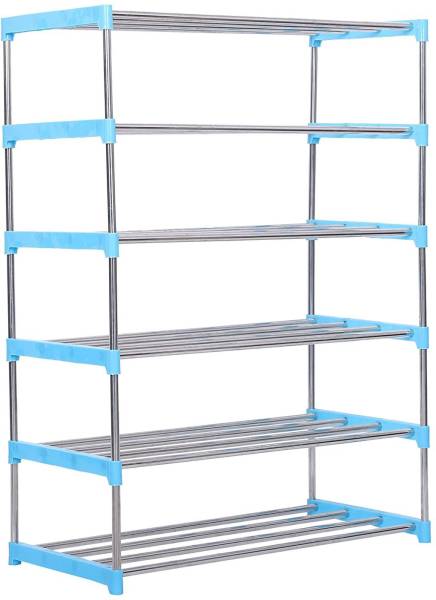 Three Secondz Plate Kitchen Rack Plastic, Steel Best Foldable Steel Shoe Rack Portable Shoe Rack Shoe Cabinet Shoe