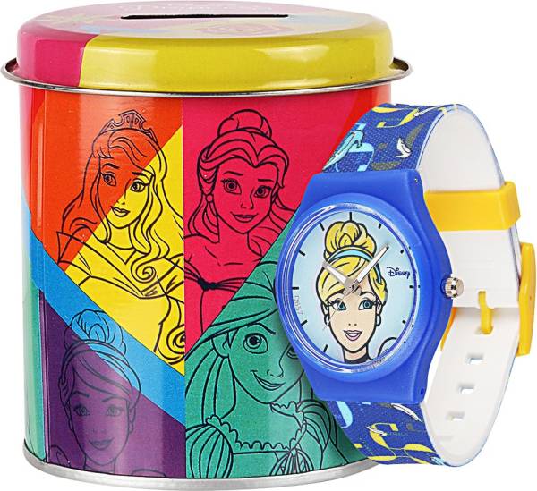 DISNEY FK-AZ179 Disney princess Smiley face Blue Strap-AZ179 Analog Watch - For Girls