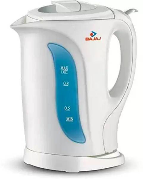 BAJAJ Cordless Non Strix Kettle 1200 W 1 Litre (420013) Electric Kettle  (1 L, White)