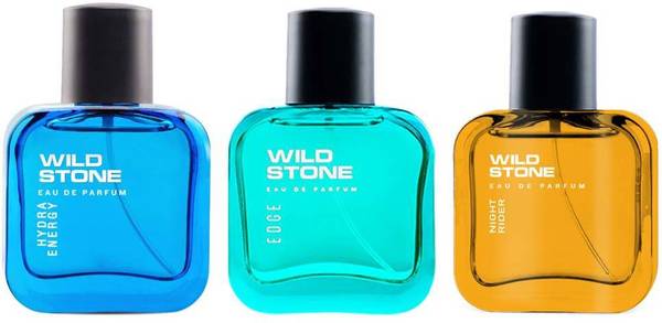 Wild Stone Edge, Hydra Energy and Night Rider Eau de Parfum for Men, Pack of 3 (30ml each) Eau de Parfum - 90 ml