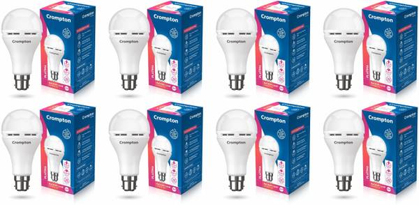 Crompton LED12WDFINVNB4DCDL_Pack of 8 4 hrs Bulb Emergency Light