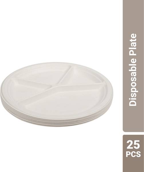 Flipkart Supermart Disposable Plate 12 inch Sectioned Plate