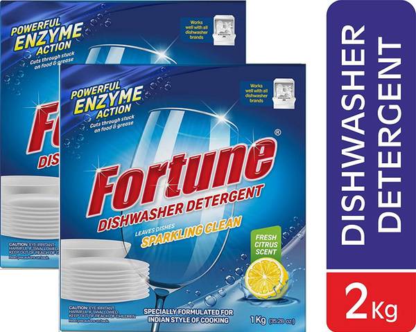 FORTUNE Dishwasher Detergent (2 Unit x 1 Kg) Dishwashing Detergent