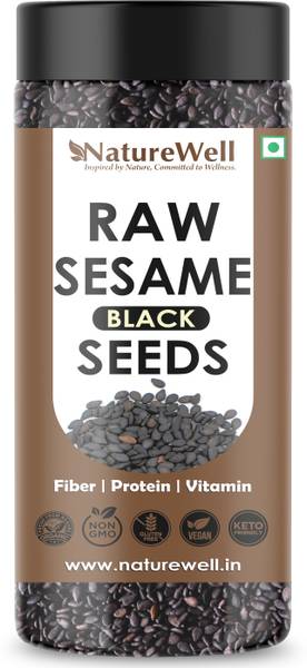 Naturewell Organics Black Sesame Seeds / Kale till for Protein , Fiber and Essential Nutritions Black Sesame Seeds