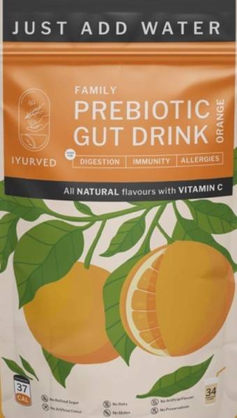 iyurved Family Prebiotic Gut Drink Powder Orange 175 g