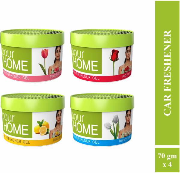 POUR HOME French Flora, Red Rose, Lime Life, French Fusion Car Freshener