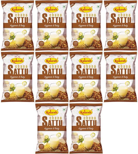 RAKESH Chana Sattu, 500g Pack, Roasted Gram Flour Chana Sattu (10Pcs)