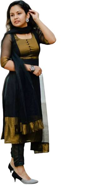 BAHISHT Color Block Kurta, Salwar & Dupatta Set