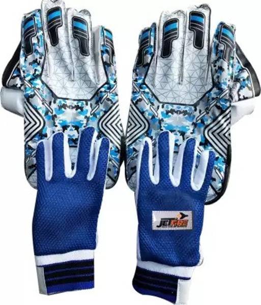 My Sports JetFire Spider Wicket Keeping Gloves Combo With Inner Gloves (Men, Blue) Wicket Keeping Gloves