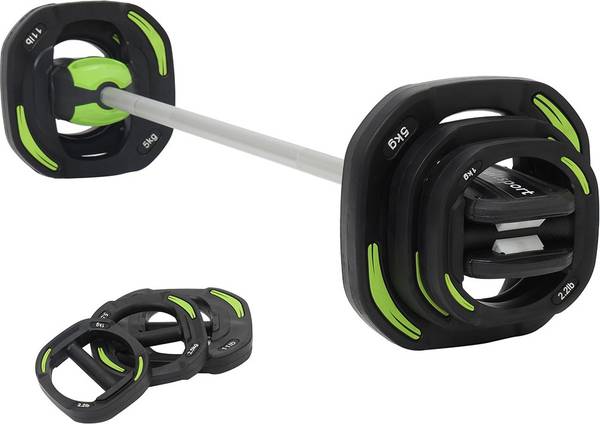 Cultsport 17 kg Adjustable 20kg Barbell with Multi-Grip Rubber Weight Plate for Home GymWorkout Home Gym Combo