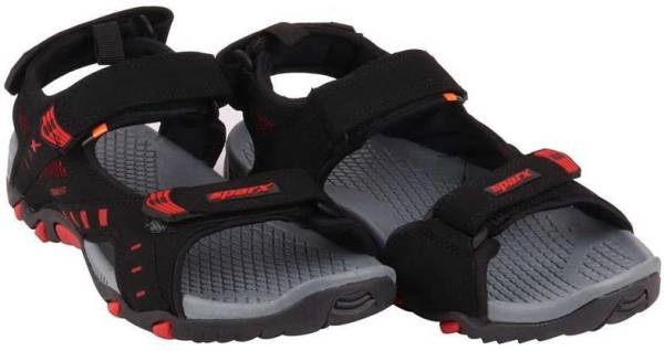 Sparx Men Black Sports Sandals Price History