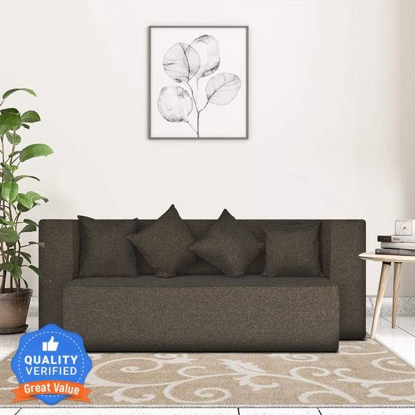Fresh Up 4 Seater Dual Solid Colour Sofa cum Bed 78x36x14 inches Double Sofa Bed