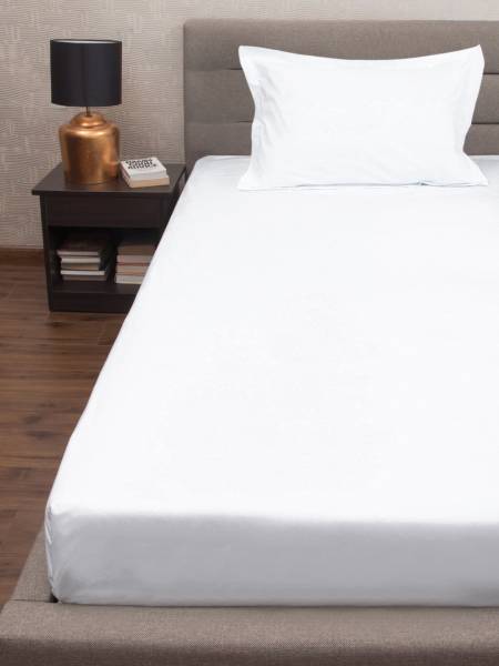 PETAL HOME 300 TC Cotton Single Solid Flat Bedsheet