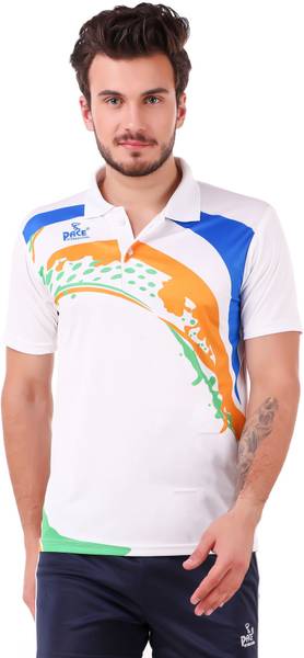 Pace International Printed Men Polo Neck Multicolor T-Shirt