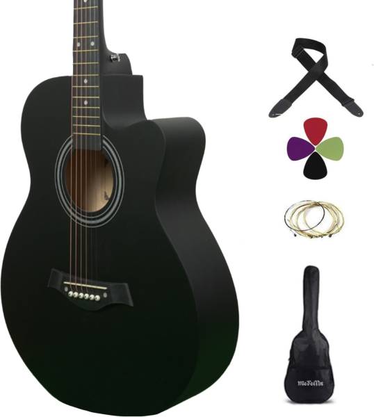 Medellin 40" Black Durable Matt finish Guitar with Super Combo Acoustic Guitar Rosewood Rosewood