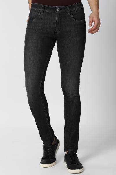 PETER ENGLAND Tapered Fit Men Black Jeans