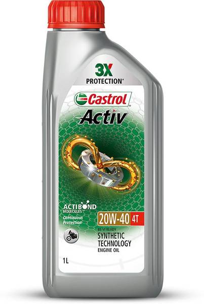 Castrol Active 4T 20W-40 1L Synthetic Technology Engine Oil