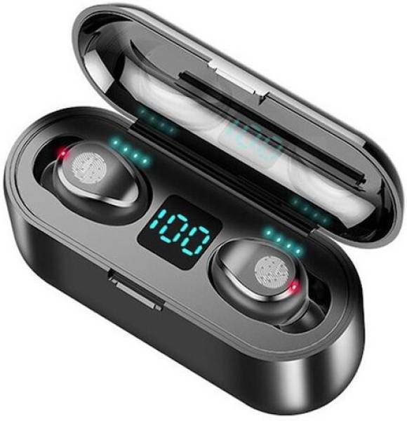 Kabeer enterprises TWS F-9 Earbuds with Power Bank Upto 48 Hours Playback & ASAP Charge KE5 Bluetooth Headset