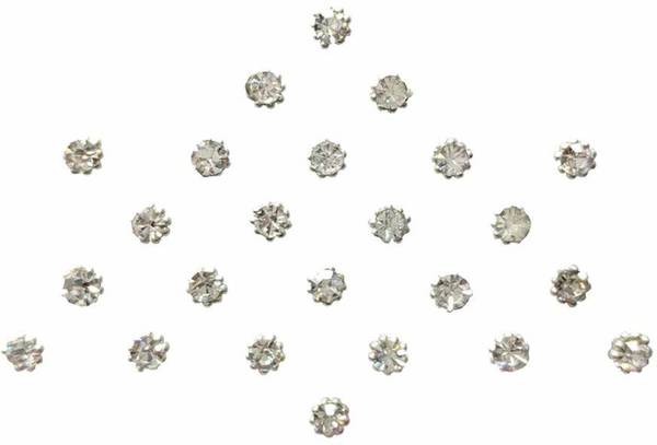 Comet Busters Beautiful Silver Diamond Dot Bindi For Women (BV190) Forehead Silver Bindis