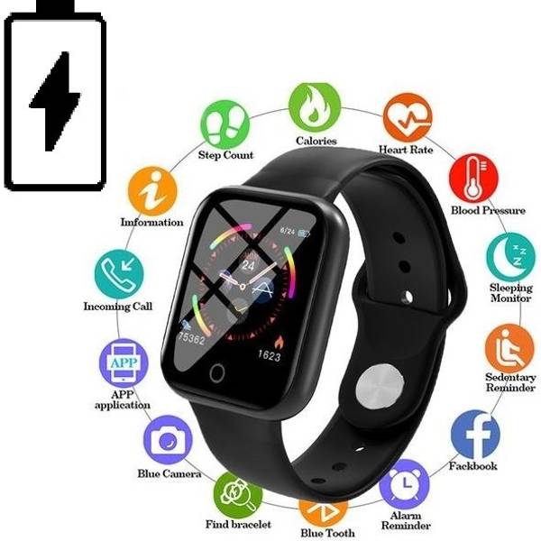 Ykarn Trades OK657(D20) FITNESS TRACKER STEP COUNT SMART WATCH BLACK( PACK OF 1) PRO Smartwatch