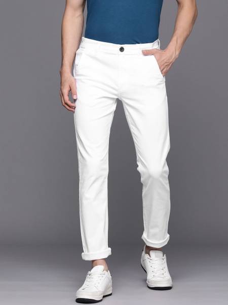 WROGN Regular Fit Men White Trousers