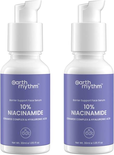 Earth Rhythm 10% Niacinamide Face Serum with Hyaluronic Acid, Oily & Acne Prone Skin - 60ml