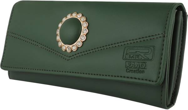 MR. RAAQ CREATION Casual, Formal, Party, Sports Green Clutch