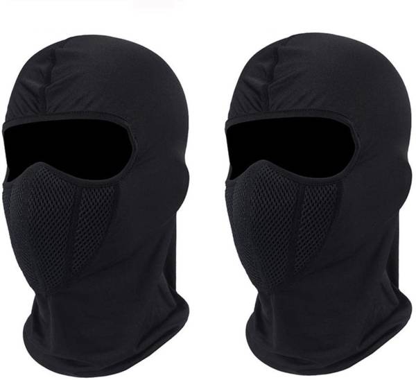 CareDone Full Face Cover Reusable, Anti Pollution Head Mask For Unisex.( Black,Packof2) helmetmaskblack2 Reusable, Washable Cloth Mask