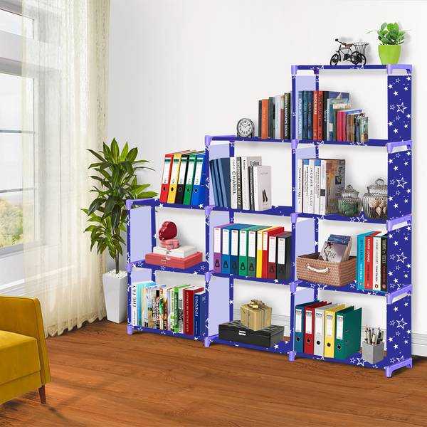 Flipkart Perfect Homes Studio Christmas Print 12 Layer Simple Bookshelf/Multipurpose Rack Metal Open Book Shelf