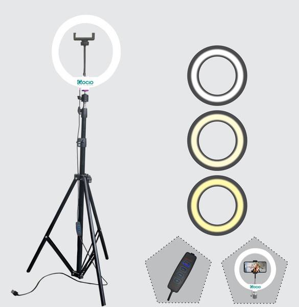 JAMMY ZONES Tripod 7 ft Tik Tok with ring light & mobile stand for reels & selfie Tripod, Tripod Kit