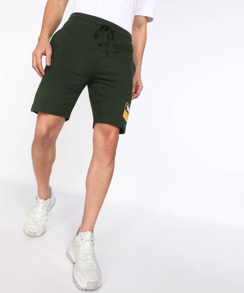 FLYING MACHINE Solid Men Green Sports Shorts