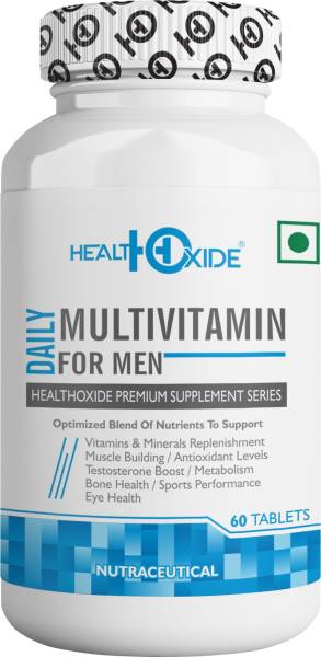 HEALTHOXIDE Multivitamins for Men with 54 total nutrients for daily health  60 Veg Tablets