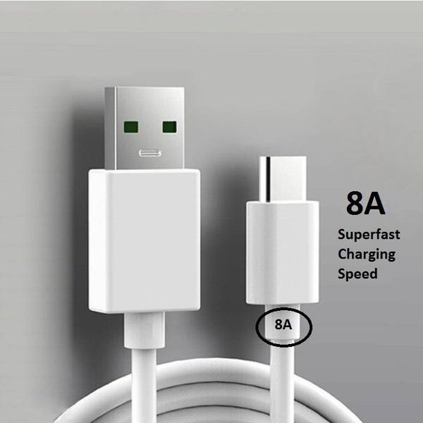 Eliteage USB Type C Cable 2 A 1 m 80 Watt SUPERVOOC/VOOC/SUPERDART 8A Super Fast