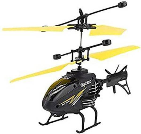 Nirmal Sales Helicopter Rechargeable Battery and Colourful 3D Light in Multi Color (Yellow)