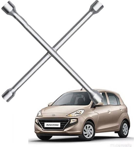 AUTO PEARL Car Wheel Nut Spanner Wrench for Santro 2018 D Lite Era Magna Size 17-19-21-23 Double Sided Lug Wrench
