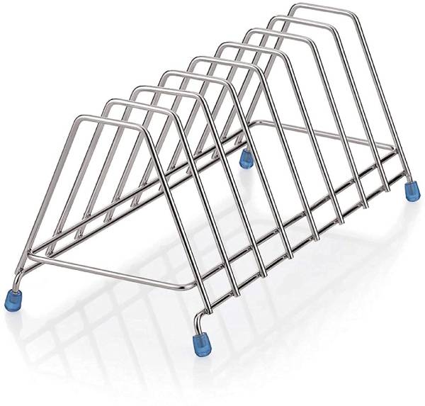 Yes kitchen Plate Kitchen Rack Steel Thali Rack,Dish Rack,Plate Stand,Dish Stand Lid Utensil 8 Section
