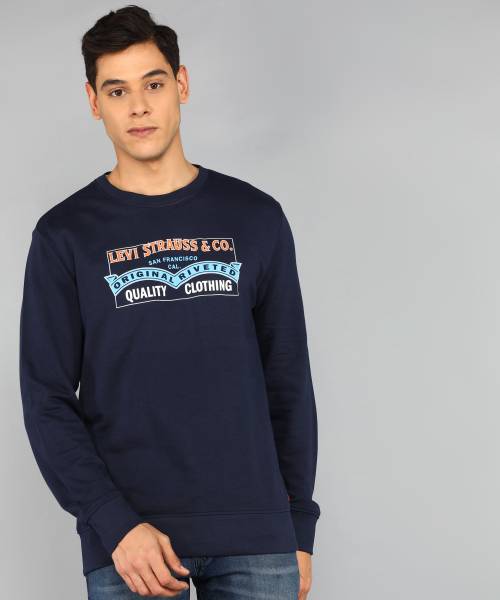 Levi's full sleeve store printed men's sweatshirt
