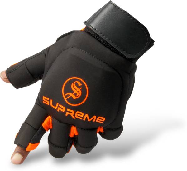 Supreme Hockey Player Gloves Black Orange Size Small Lefty