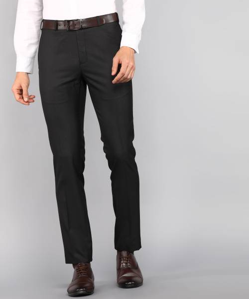 Raymond Slim Fit Men Black Trousers
