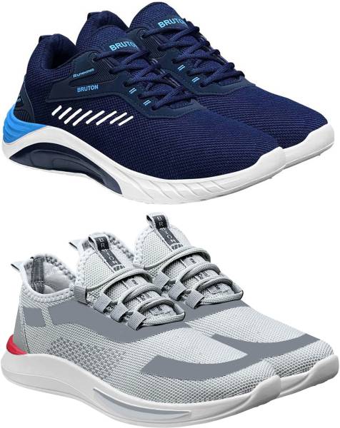 BRUTON Combo Pack of 2 Sports Shoes Running Shoes For Men Running Shoes For Men