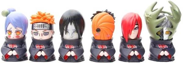 Trunkin Naruto Palm Series Action Figurine 6 Pcs Set 8-10 Cms PVC Figure