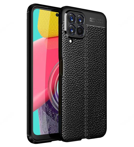 Moshking Back Cover for Samsung Galaxy M53 5G, 360 Degree Protection | Leather Texture | Phone Case For Galaxy M53