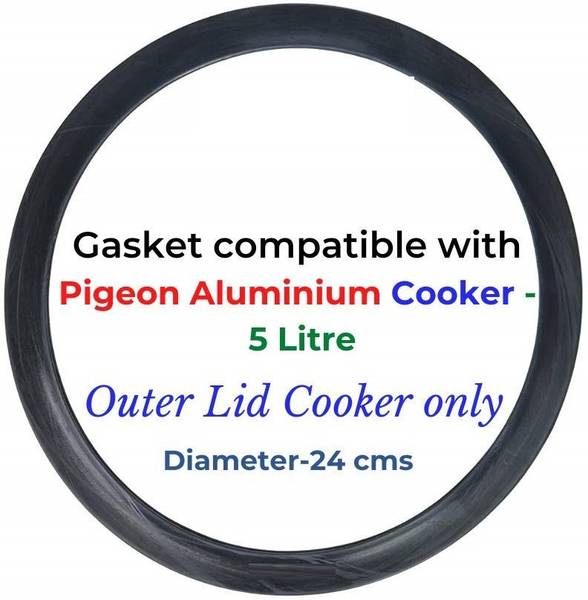PRV Gasket Compatible with Pigeon Aluminium Pressure Cooker (Outer Lid) 5 Litres 240 mm Pressure Cooker Gasket