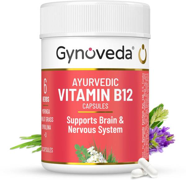 Gynoveda Vitamin B12 Ayurvedic Capsules (30) Brain & Nervous System