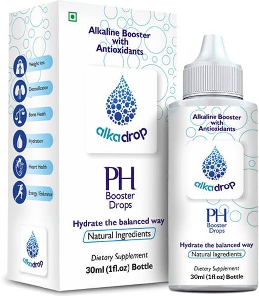 AlkaDrop Alkaline Drinking Water pH Booster Drops with Antioxidants (1fl.oz)