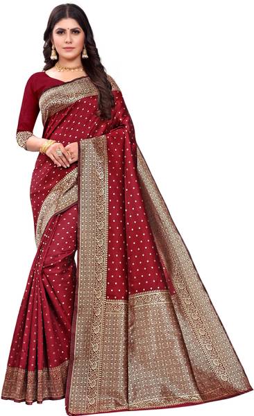 signagraph Woven Kanjivaram Jute Silk, Art Silk Saree