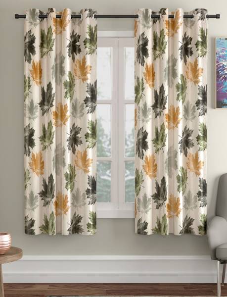 Home Sizzler 153 cm (5 ft) Polyester Semi Transparent Window Curtain (Pack Of 2)