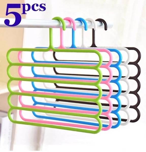 DMD 5layer Plastic Hanger Multi-Layer Clothes Organizer for,Shirts,Ties Hanger Regular Organizer