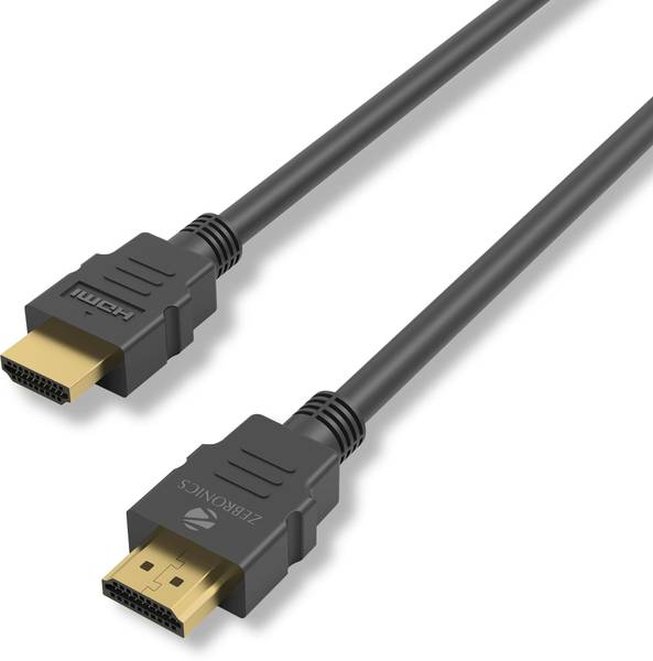 ZEBRONICS ZEB-HAA5020 5 m HDMI Cable  (Compatible with TV, Set Up Box, Laptop, Black, One Cable)