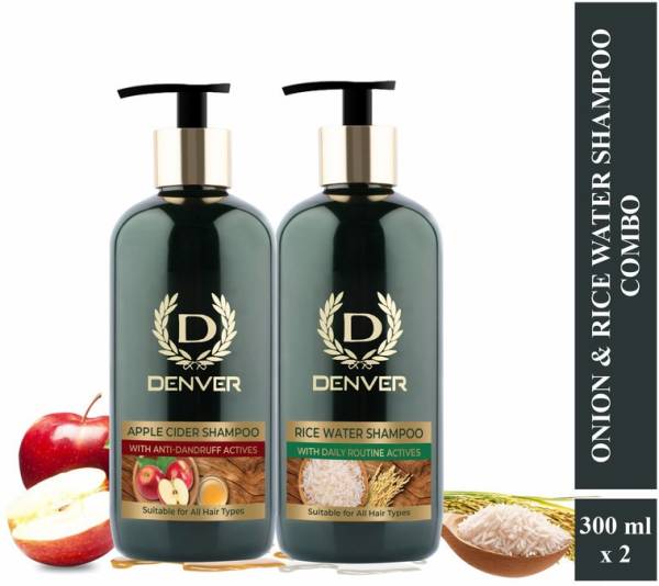 DENVER Apple Cider And Rice Water Shampoo Combo Pack Of 2